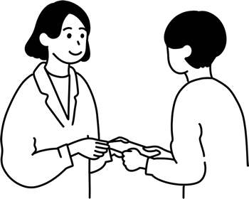 イラスト：薬局での様子